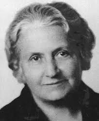 This is an image of Maria Montessori in her elder years. 